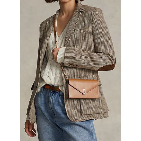 Polo Ralph Lauren Polo ID Leather Chain Wallet & Crossbody – Classic Tan - Picture 6 of 13